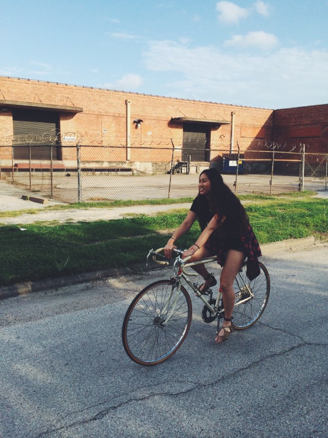 biking to the Astros game